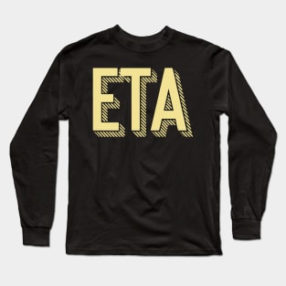 Yellow Eta Sunshine Letter Long Sleeve T-Shirt